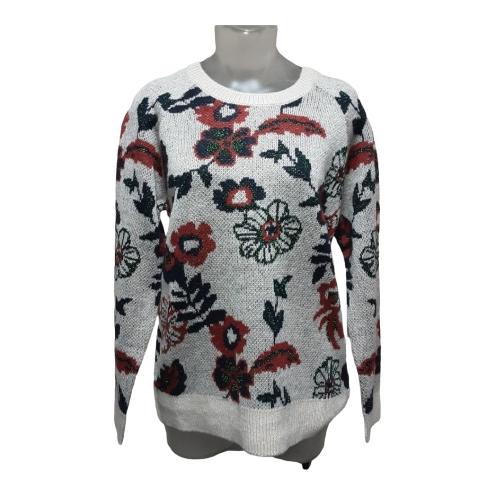 MADISON GREY New York Floral Sweater Size M Floral - Picture 3 of 9